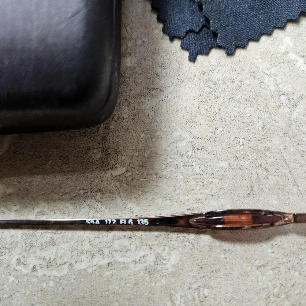 Saks Fifth Avenue Altair Eyeglasses Brown Metal Frame 173‎ FLR 135 Case Cloth